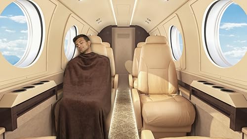BlueHills Premium Soft Travel Blanket Pillow Air Plane Essentials - Brown - color: Brown-1pk-t009