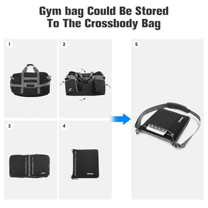 G4Free 65L Foldable Duffle Bag with Shoe Compartment for Travel Large Overnight Carry On Duffel Bag Packable for Men
