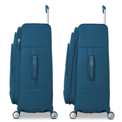 Samsonite UpLIFT Lightweight Medium Checked Softside Luggage with Spinner Wheels - Expandable - Airline-Approved, Polyester Soft Suitcase for Ultra Light Travel - Cerulean Blue - color: Cerulean Blue, size: Medium Checked