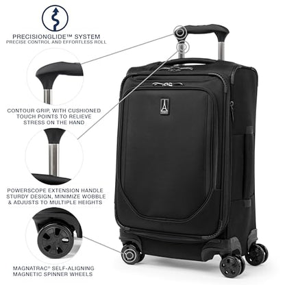 Travelpro Crew Classic Softside Carry-On Luggage, Black, 21-Inch - color: Black, size: Carry On