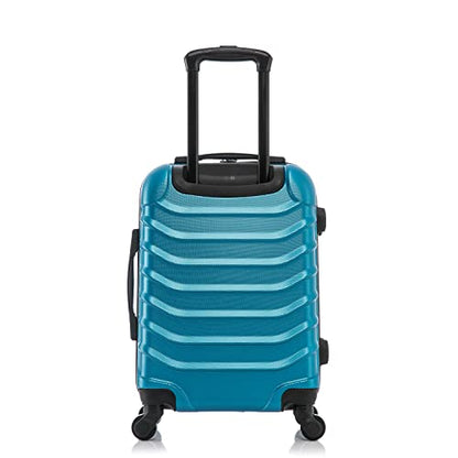 InUSA ENDURANCE Luggage with Spinner Wheels | Durable Lightweight Hardshell Suitcase, Spacious Travel Bag with Handle and Trolley | 20-Inch Carry On Small Luggage | Teal - color: Teal, size: 20 Inch