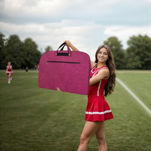 NGIL Glitter Travel Hanging Garment Bag (Glitter-Hot Pink) - color: Glitter-Hot Pink