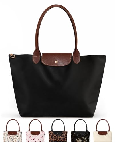 Miss Adola Aesthetic Nylon Tote Bag for Women - color: Black