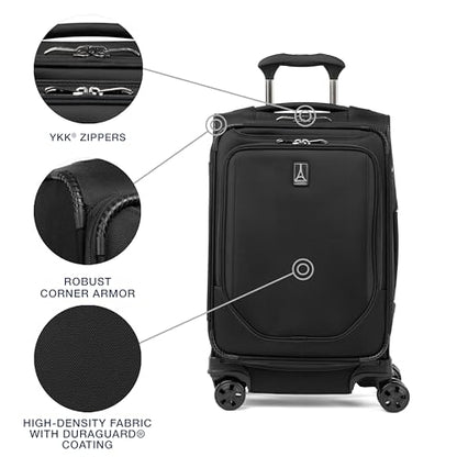 Travelpro Crew Classic Softside Carry-On Luggage, Black, 20-Inch - color: Black