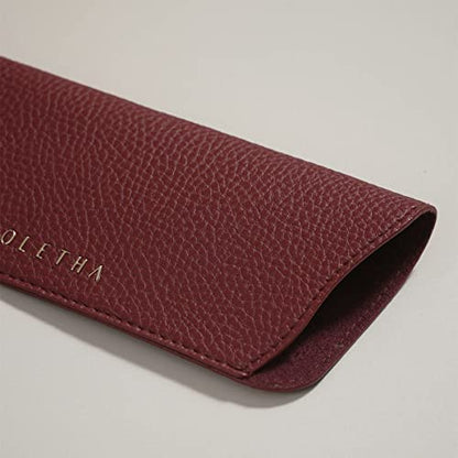 OLETHA Soft Glasses Case for Sunglasses, Readers & Eyeglasses, 2 Pack - color: Red