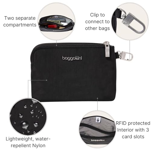 Baggallini On the Go Daily RFID Pouch - color: Black