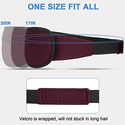 Sleep Mask, Super Soft 3D Contoured Cup Sleeping Mask, Upgraded 100% Blockout Light Sleep Masks for Women Men with Adjustable Strap, Comfortable Concave Molded Eye Covers for Sleeping, Gray - color: Gray