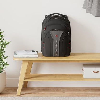 Wenger Legacy 16 inch Laptop Backpack, Men's and Women's Laptop Bag, Black/Gray, One Size - style: Wenger Legacy Laptop Backpack