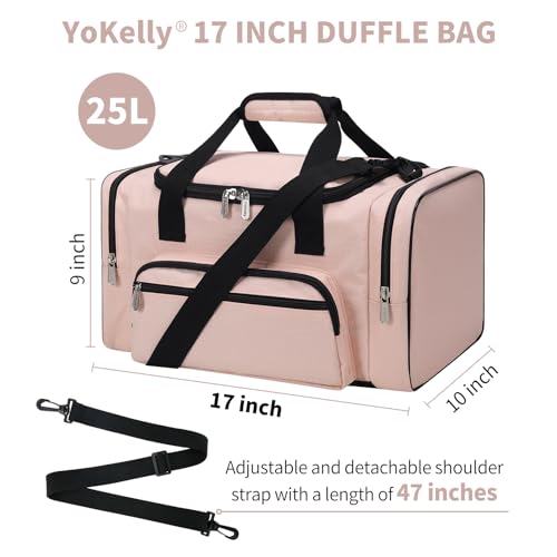 Small Gym Duffle Bag, 17 inch, Pink - color: Pink, size: 17 inch