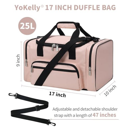 Small Gym Duffle Bag, 17 inch, Pink - color: Pink, size: 17 inch