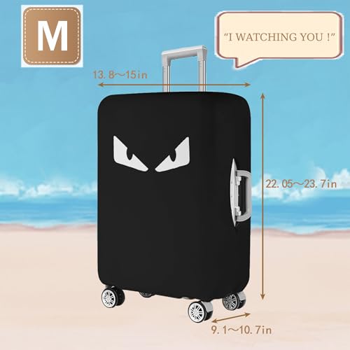 24 Inch Fabric Suitcase Cover (White Eye) - color: Black Fabric, size: 24" Suitcase Cover.