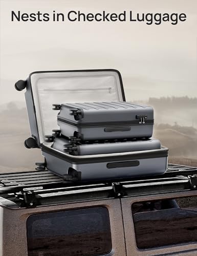 NINETYGO Large Checked Luggage 28 Inch, Checking In Luggage with Smooth Spinner Wheels, Expandable, Hard Shell PC Suitcase, Lightweight Travel Luggage, TSA Approved (Grey, Rhine Max) - color: 01-Grey (Expandable), size: Checked 28-Inch