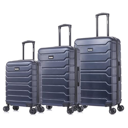 InUSA TREND Luggage with Spinner Wheels | Durable Lightweight Hardshell SuitcaseTravel sets with Handle and Trolley | (20in 24in 28in) 3 Piece Set | Blue - color: Blue, size: 3-Piece Set (Carry-on, Medium, Large)