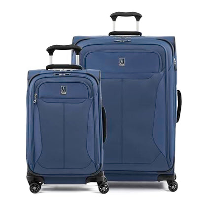 Travelpro Tourlite Softside 2-Piece Set, Expandable Luggage, 4 Spinner Wheels, Lightweight Suitcase, 21" Carry-On, 29 Check Large, Blue - color: Blue, size: 2-Piece Set (21/29)