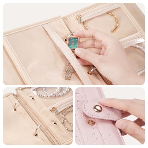Lolalet Travel Jewelry Organizer Case -Pink - color: Pink, size: L