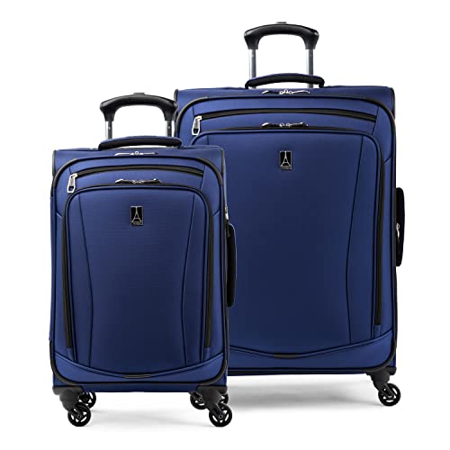 Travelpro Runway Softside 2-Piece Luggage Set, Blue - color: Blue, size: Carry-on/Medium-Large Check-in