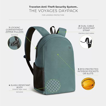 Travelon Anti-Theft The Voyages Daypack - color: Slate Blue