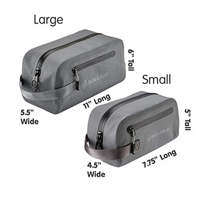 DoppSåk Waterproof & Leak-Proof Travel Toiletry Bag | Large, Charcoal Grey - color: Charcoal Grey, size: Large