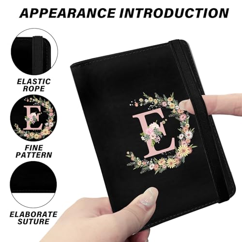 Cute Passport Holder and Holder Combo Passport Cover with RFID Blocking Women Men Compatible Wallet Credit Card Protector (Balck-E) - color: Balck-E