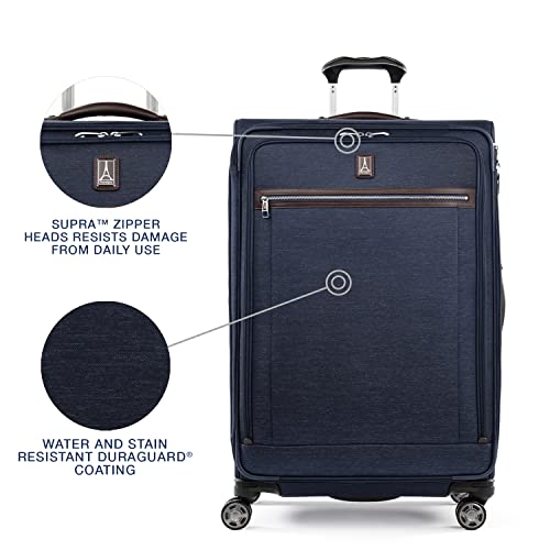 Travelpro Platinum Elite Checked Luggage Spinner, True Navy, 29-Inch - color: True Navy Blue, size: Checked-Large 29-Inch