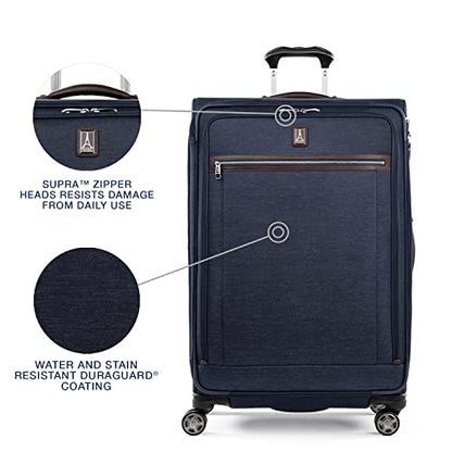 Travelpro Platinum Elite Checked Luggage Spinner, True Navy, 29-Inch - color: True Navy Blue, size: Checked-Large 29-Inch