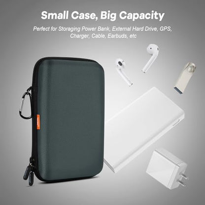 Shockproof Hard Shell Case,Large Electronic Organizer Carrying Case - color: Grey Blue