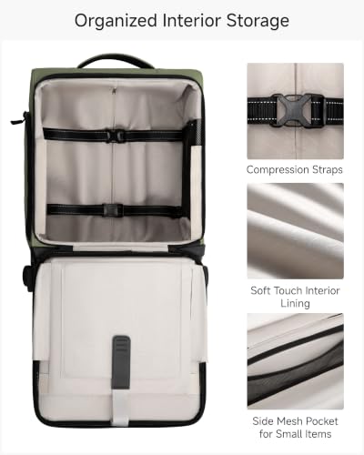 LUGGEX 18x14x8 Underseat Carry On Bag, Green - color: Green