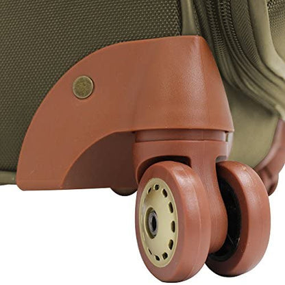 Pathfinder 28 Inch Luggage with Spinner Wheels Softside Expandable Large Suitcase - color: Olive, size: 28-Inch Suitcase