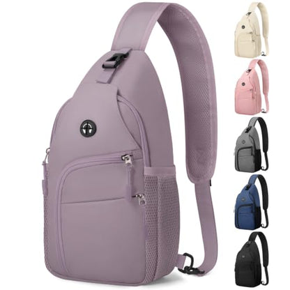 Pritent Crossbody Bags for Women Men Sling Bag Backpack Shoulder Bag - color: Purple, size: Medium