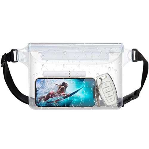 F-color Waterproof Fanny Pack - Waterproof Pouch, Beach Cruise Essentials - color: 1 Pack,Clear