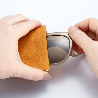 Vemiss 3 Pack Glasses Case, Squeeze Top Soft Sunglasses Pouch - color: 5pcs Color3