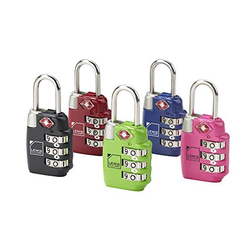 Lewis N. Clark Travel Sentry TSA-Approved Luggage Lock, Large 3 Dial Combination with Easy Read Dials - Green - color: Green