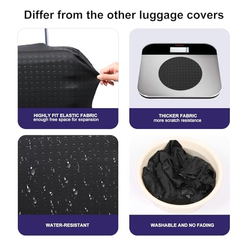 Suitcase Cover 3D Print Design Travel Luggage Protector Trolley Case Cover 22"-24" Sleeve, BluePeacock - color: BluePeacock, size: M(Fits to 22"-24" Trolley Case)