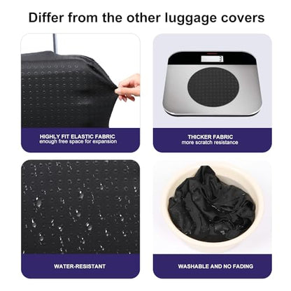 Suitcase Cover 3D Print Design Travel Luggage Protector Trolley Case Cover 22"-24" Sleeve, BluePeacock - color: BluePeacock, size: M(Fits to 22"-24" Trolley Case)