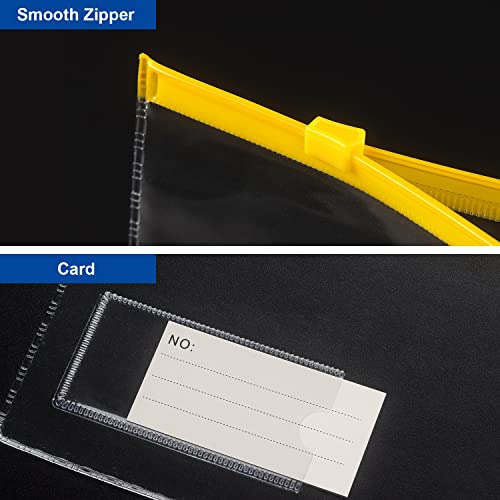 Tamaki 10 Pack Zipper Plastic Envelopes, Small Pencil Pounch, 9 x 4.7 Inch - size: A6