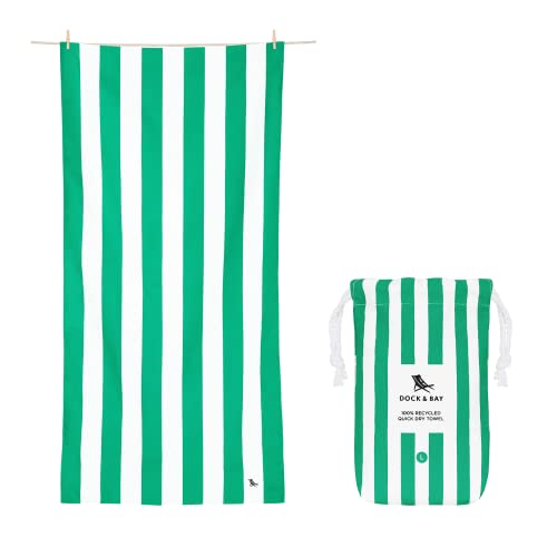 Dock & Bay Quick Dry Beach Towel - Cabana - Cancun Green - Large - color: Cabana - Cancun Green, size: Large (160x90cm, 63x35")