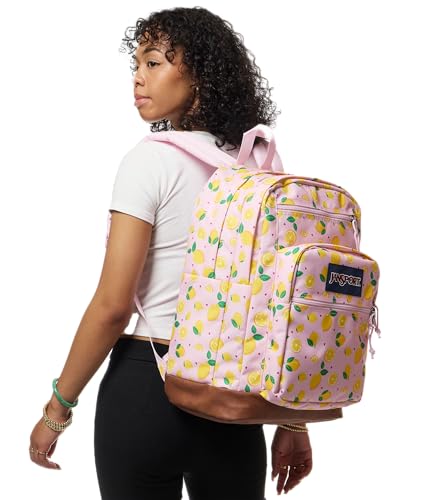 JanSport 34L Cool Backpack – 15-inch Laptop Sleeve, Lemonade Stand | Ergonomic Straps, Waterbottle Pocket, Campus Weekender Travel Rucksack - color: Lemonade Stand Pink