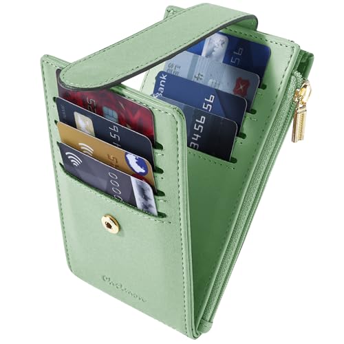 Chelmon Women's RFID Slim Card Holder Wallet - color: Light Green