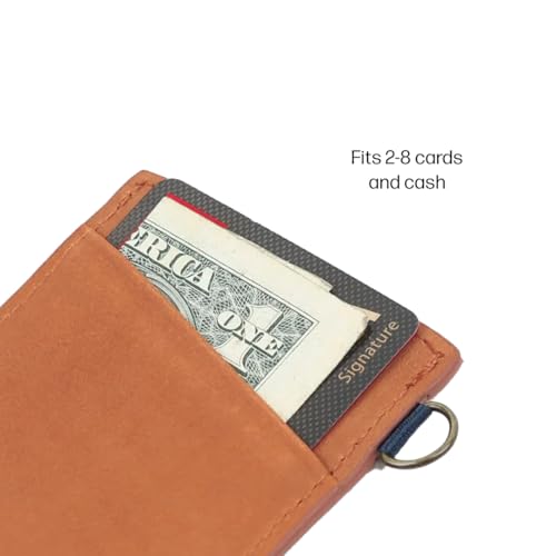 Thread Wallets Ultra Slim Minimalist Leather Card Holder Wallet (Emmeline) - color: Emmeline