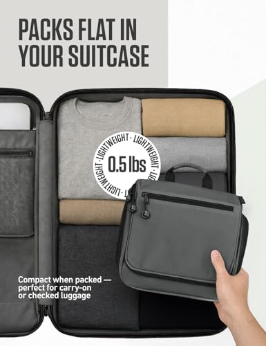 VENTURE 4TH Hanging Travel Toiletry Bag, 18 Compartments - Shadow Gray - color: Shadow Gray