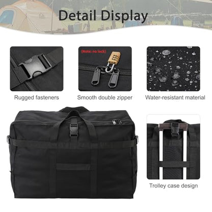 120L Travel Duffel Bags Extra Large Foldable Duffel Bag Weekend Overnight Storage Luggage for Airline Camping Moving Sport - color: Blue/3009