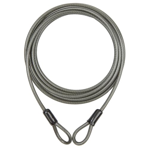 5mm Security Cable, Braided Steel Anti-Theft Lock Cable for Bike, Helmet & Luggage, Flexible Vinyl Coated Portable Cable Lock (7ft) - size: 7FT