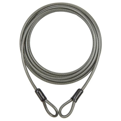 5mm Security Cable, Braided Steel Anti-Theft Lock Cable for Bike, Helmet & Luggage, Flexible Vinyl Coated Portable Cable Lock (7ft) - size: 7FT