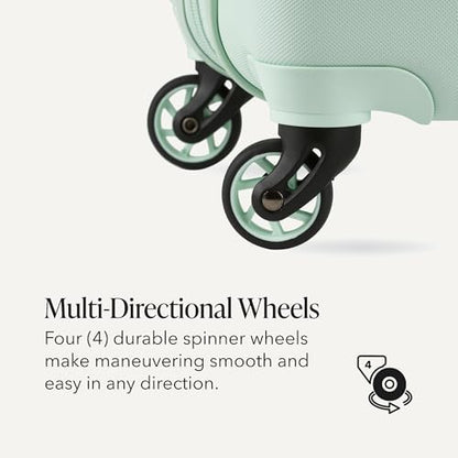 SWISSGEAR Signature Hardside Expandable Carry-On Spinner Luggage, ABS Construction, TSA-Friendly Lock, and Built-In Cupholder, Clearly Aqua, 19-Inch - color: Clearly Aqua, size: Carry-On 19-Inch