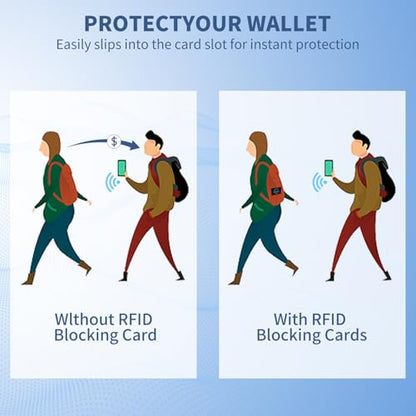 RFID Blocking Card,Credit Card Bank Debit Contactless Theft Prevention NFC Blocker Protector,Protection for Entire Wallet - color: B-10 Pcs Black