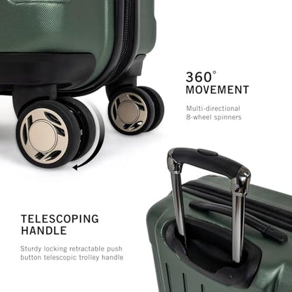 Kenneth Cole REACTION Renegade Luggage Expandable 8-Wheel Spinner Lightweight Hardside Suitcase, Cilantro, 3-Piece Set (20"/24"/28") - color: Cilantro, size: 3-Piece Set (20"/24"/28")
