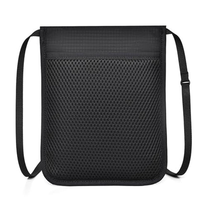 Passport Holder for Travel, Neck Wallet RFID Blocking, Hidden Money Belt,Travel Document Storage(Black) - color: Black