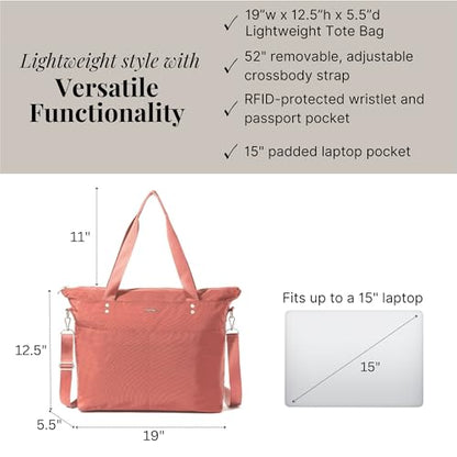Baggallini Carryall Laptop Tote - color: Terracotta