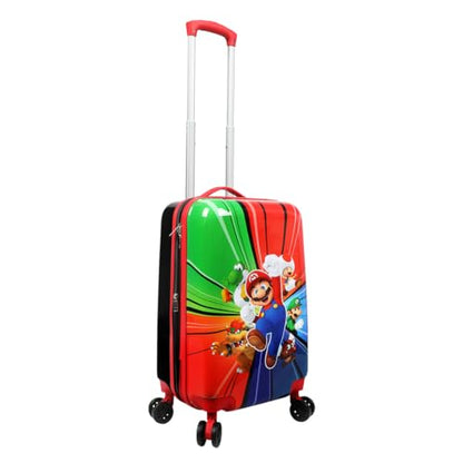 Bioworld Super Mario Bros Character Group Art 20" Rolling Carry On Luggage - color: SMB Character Group