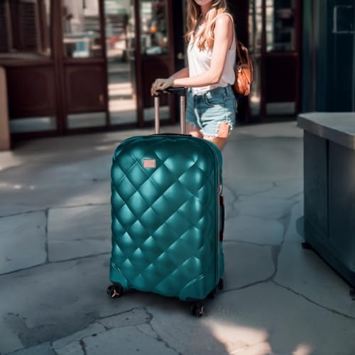 29" Luggae,Expandable,PC Hardshell Suitcases w/TSA LOCK - color: TEAL, size: 29 inch Single Piece